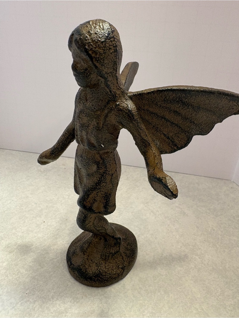 Cast Iron Fairy Statue Home Art Décor